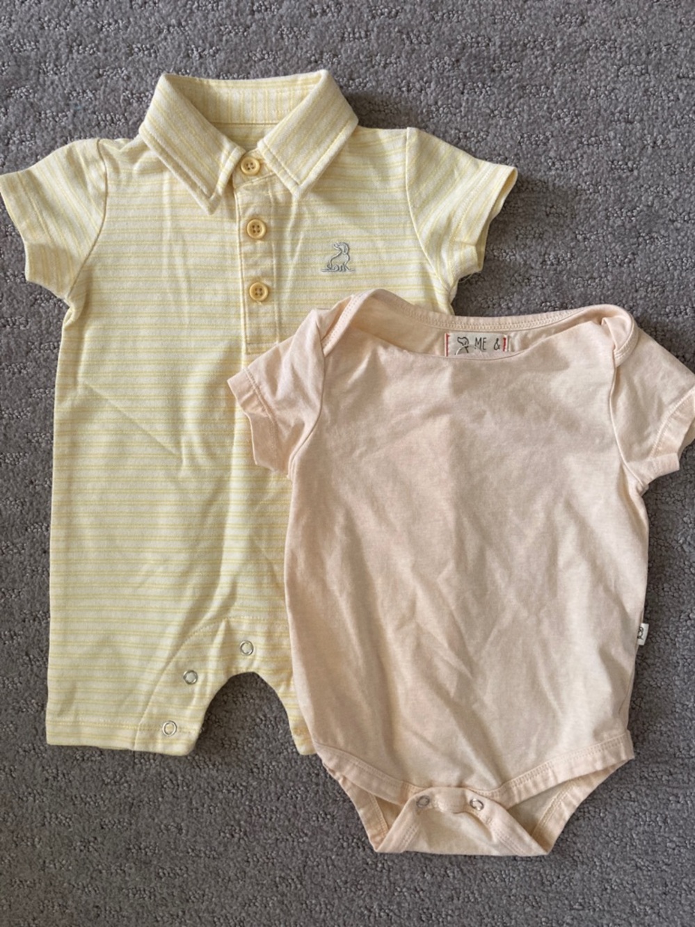 Me & Henry polo romper & bodysuit bundle, 3-6M.